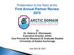 Presentation to the Team at the First Annual Partner Review 2015 by Helena S. Wisniewski