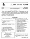Index to Volumes 1–10 by UAA Justice Center