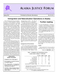 Alaska Justice Forum ; Vol. 20, No. 1 (Spring 2003) by Bronen N/A, Brad A. Myrstol, and N/A UAA Justice Center