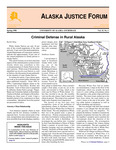 Alaska Justice Forum ; Vol. 15, No. 1 (Spring 1998) by King N/A and N. E. Schafer