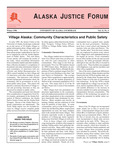 Alaska Justice Forum ; Vol. 12, No. 4 (Winter 1996) by Bureau of Justice Statistics, N. E. Schafer, and Melissa S. Green