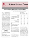 Alaska Justice Forum ; Vol. 11, No. 4 (Winter 1995) by Carrie D. Longoria, N/A Bureau of Justice Statistics, Andrea M. Fenaughty, Holly A. Massey, and Dennis G. Fisher