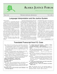 Alaska Justice Forum ; Vol. 22, No. 4 (Winter 2006) by Moras N/A and N/A UAA Justice Center