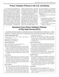 Prison Visitation Policies in the U.S. And Alaska by UAA Justice Center