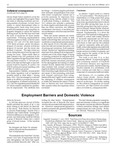 Employment Barriers and Domestic Violence by Deborah Periman
