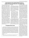 Expungement and Limiting Public Access to Alaska Criminal Case Records in the Digital Age by Barbara Armstrong and Deborah Periman