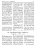 The Alaska Criminal Justice Commission: A Legislative Call for Action by Mary Geddes
