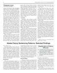 Alaska Felony Sentencing Patterns: Selected Findings by Teresa White Carns