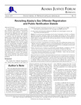 Revisiting Alaska's Sex Offender Registration and Public Notification Statute by Deborah Periman