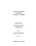 Native Participation in Alaska's Commercial FIsheries by Thomas Morehouse