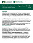 Dual enrollment at the University of Alaska, 2018-2024 by Dayna Jean DeFeo, Carolyn Tix, and Trang C. Tran