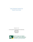 Salary & Benefits Schedule and Teacher Tenure Study by Matthew Berman, Alexandra Hill, Diane Hirshberg, and Dayna DeFeo