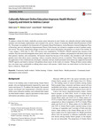 Culturally-Relevant Online Education Improves Health Workers' Capacity and Intent to Address Cancer by Katie Cueva, Mark Dignan, Laura Revels, and Melanie Cueva