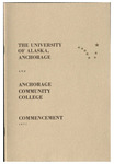 Anchorage Community College Commencement Program. May 1971 by N/A N/A