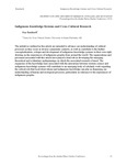 Indigenous Knowledge Systems and Cross-Cultural Research by Ray Barnhardt