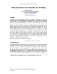 Cultural Continuity and Communities and Well-Being by Stephanie Martin