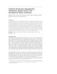 Fisheries Production: Management Institutions, Spatial Choice, and the Quest for Policy Invariance by Matthew Reimer, Joshua Abbott, and James Wilen