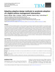 Adapting adaptive design methods to accelerate adoption of a digital asthma management intervention by Diane K. King, Bruce G. Bender, Peter J. Cvietusa, Glenn K. Goodrich, and Jo Ann Shoup