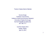 Trends in Alaska Salmon Markets by Gunnar Knapp