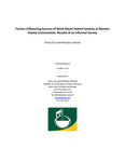 Factors Influencing Success of Wind-Diesel Hybrid Systems in Remote Alaska Communities: Results of an Informal Survey by Ginny Fay and Nataliya Udovyk