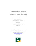 Greenhouse Gas Emissions: Inventory From Transportation UAA by Alejandra Villalobos Meléndez, Sarah Christine Gerd, and Ginny Fay