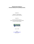 Socioeconomic Impacts of Potential Wishbone Hill Coal Mining Activity by Steve Colt and Tobias Schwörer