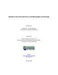 Benefits of the Cook Inlet Ferry to the Municipality of Anchorage by Nick Szymoniak and Steve Colt