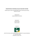 Perceptions of Universal Ballet Delivery Systems by Virgene Hanna and Jessica Passini