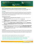 Needs Assessment Related to COVID-19 with Special Populations: Brief Report by Gabriel Garcia, Joy Mapaye, Rebecca Wyck, Katie Cueva, Elizabeth Snyder, Jennifer Meyer, Jenny Miller, and Thomas Hennessy