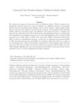 Universal Cash Transfers Reduce Childhood Obesity Rates by Brett Watson, Matthew Reimer, and Mouhcine Guettabi