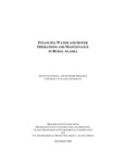Financing Water and Sewer Operation and Maintenance in Rural Alaska by Sharman Haley