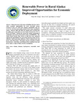 Renewable Power in Rural Alaska: Improved Opportunities for Economic Deployment by Peter Crimp, Steve Colt, and Mark Foster