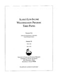 Alaska's Low-Income Weatherization Program: Three Papers by Steve Colt, Linda Brooks, and Marybeth Holleman