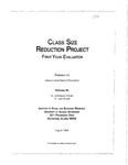 Class Size Reduction Project - First Year and Final Report by N/A N/A