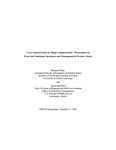 Cross Cultural Issues in Village Administration: Observations on Water and Sanitation Operations and Management in Western Alaska by Sharman Haley and Taylor Brelsford