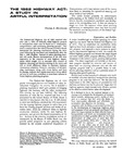 The 1962 Highway Act: A Study in Artful Interpretation by Thomas Morehouse