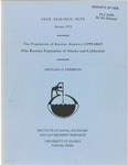 The Population of Russian America (1799-1867) (The Russian Population of Alaska and California) by Svetlana Fedorova