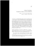 Cultural Psychology: Comparative Studies of Human Behavior by Arthur E. Hippler and George A. De Vos