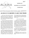 Age and Race by Sex Characteristics of Alaska's Village Population by Ron Evans and Peggy Raybeck