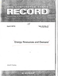 Energy Resources and Demand by Arlon R. Tussing