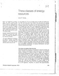 Three Classes of Energy Resources by Arlon R. Tussing