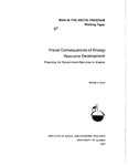 Fiscal Consequences of Energy Resource Development by Michael Scott