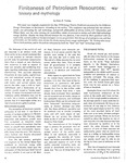 Finiteness of Petroleum Resources: History and Mythology by Arlon R. Tussing