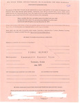 Community Survey Team, Final Report by John A. Kruse