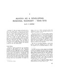 Alaska as a Developing Regional Economy: 1966-1970 by Robert C. Haring