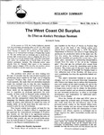 The West Coast Oil Surplus: Its Effect on Alaska's Petroleum Revenues by Arlon R. Tussing
