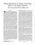 Subsistence and the North Slope Inupiat: The Effects of Energy Development by John A. Kruse, Judith Kleinfield, and Robert Travis