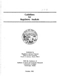 Guidelines for Regulatory Analysis by Gordon S. Harrison