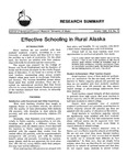 Effective Schooling in Rural Alaska by Judith Kleinfield