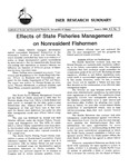Effects of State Fisheries Management on Nonresident Fishermen by Gunnar Knapp